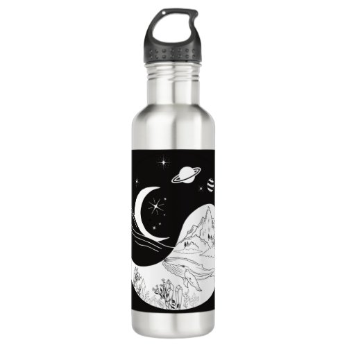 Celestial Mystic Yin Yang Meaning Love       Stainless Steel Water Bottle