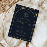 Celestial Mystical Elements Starsign 30th birthday Invitation<br><div class="desc">Designed to coordinate with our Celestial Mystic Collection,  this unique customizable birthday invitation card features gorgeous gold celestial elements on a dark navy background. For more advanced customization of this design,  e.g. changing layout,  font or text size please click the "CUSTOMIZE" button above. Please contact me for any questions!</div>
