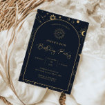Celestial Mystical Elements Starsign 60th birthday Invitation<br><div class="desc">Designed to coordinate with our Celestial Mystic Collection,  this unique customizable birthday invitation card features gorgeous gold celestial elements on a dark navy background. For more advanced customization of this design,  e.g. changing layout,  font or text size please click the "CUSTOMIZE" button above. Please contact me for any questions!</div>