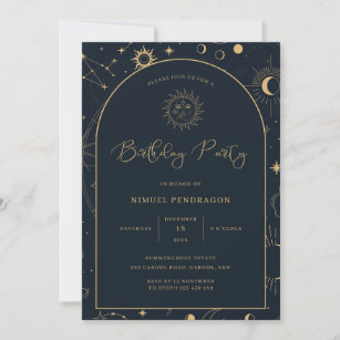 Star birthday invitation card — Image card