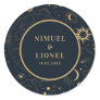 Celestial Mystical Elements Starsigns Envelope Classic Round Sticker