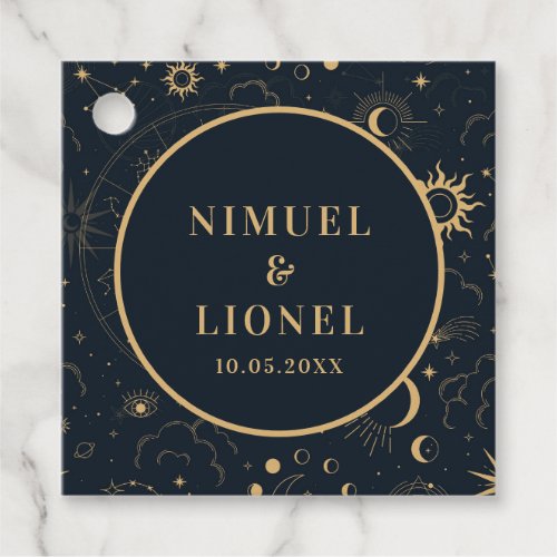 Celestial Mystical Elements Starsigns Favor Tags