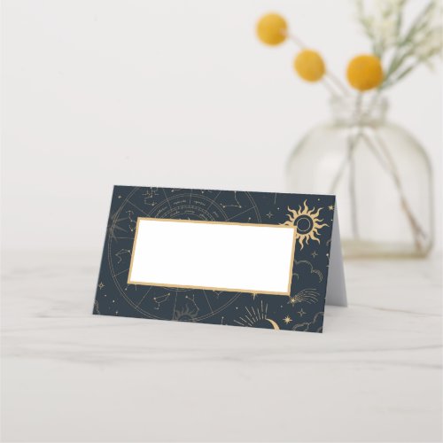 Celestial Mystical Elements Starsigns Place Card