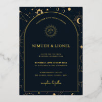 Celestial Mystical Elements Starsigns Wedding Foil