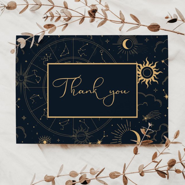 Celestial Mystical Elements Thank you Postcard (Creator Uploaded)