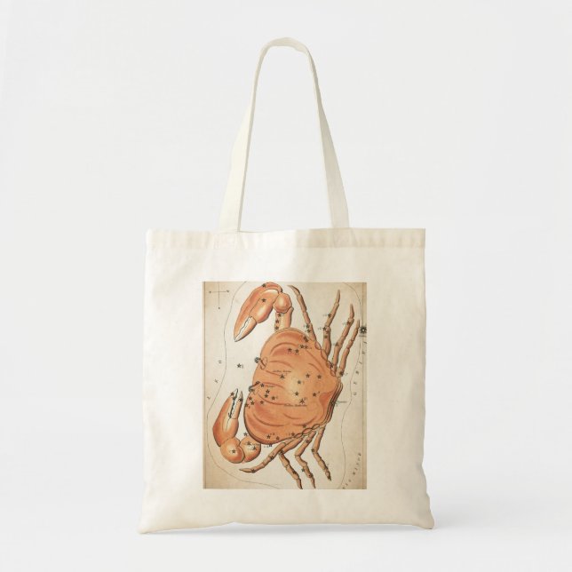 Celestial mystical galaxy crab tote bag (Front)