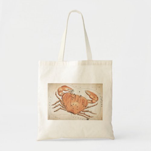 Celestial mystical galaxy crab vintage horoscope  tote bag