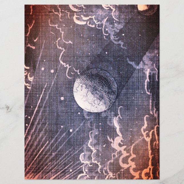 Celestial mystical galaxy universe scrapbook paper (Front)