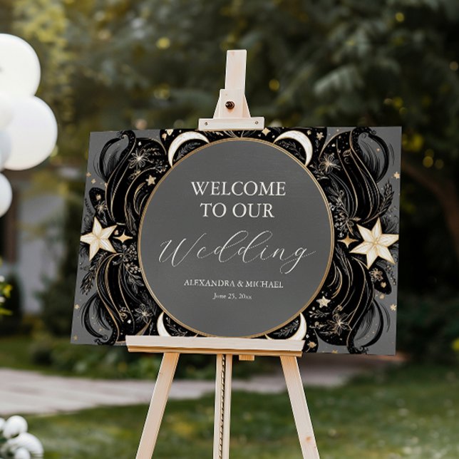 Celestial Mystical Moon Starry Night Boho Wedding Foam Board (Creator Uploaded)