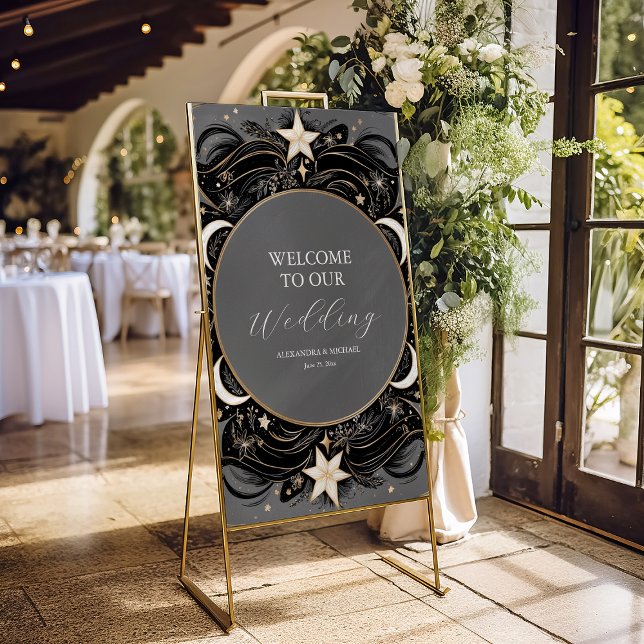 Celestial Mystical Moon Starry Night Boho Wedding Foam Board (Creator Uploaded)