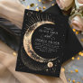Celestial Mystical Moon Starry Night Boho Wedding Invitation