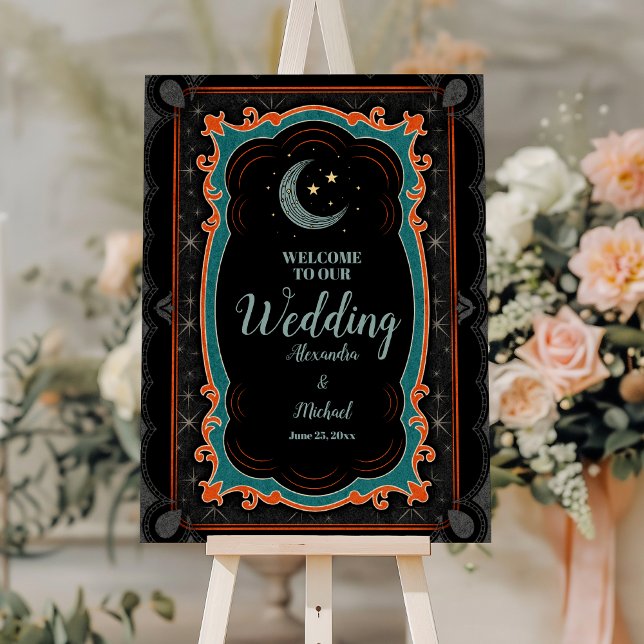 Celestial Mystical Moon Starry Night Wedding Foam Board (Creator Uploaded)