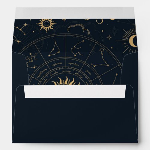 Celestial Mystical Star sign 5x7 Invitation Envelope