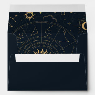 Celestial Mystical Star sign return address Envelope