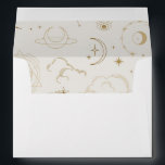 Celestial Mystical Star sign return address Envelope<br><div class="desc">Designed to coordinate with our Celestial Mystic Collection,  this unique customizable return address envelope features gorgeous gold celestial elements on a dark navy background. For more advanced customisation of this design,  e.g. changing layout,  font or text size please click the "CUSTOMIZE" button above. Please contact me for any questions!</div>