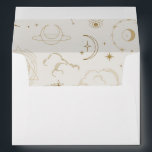Celestial Mystical Star sign return address Envelope<br><div class="desc">Designed to coordinate with our Celestial Mystic Collection,  this unique customizable return address envelope features gorgeous gold celestial elements on a dark navy background. For more advanced customisation of this design,  e.g. changing layout,  font or text size please click the "CUSTOMIZE" button above. Please contact me for any questions!</div>