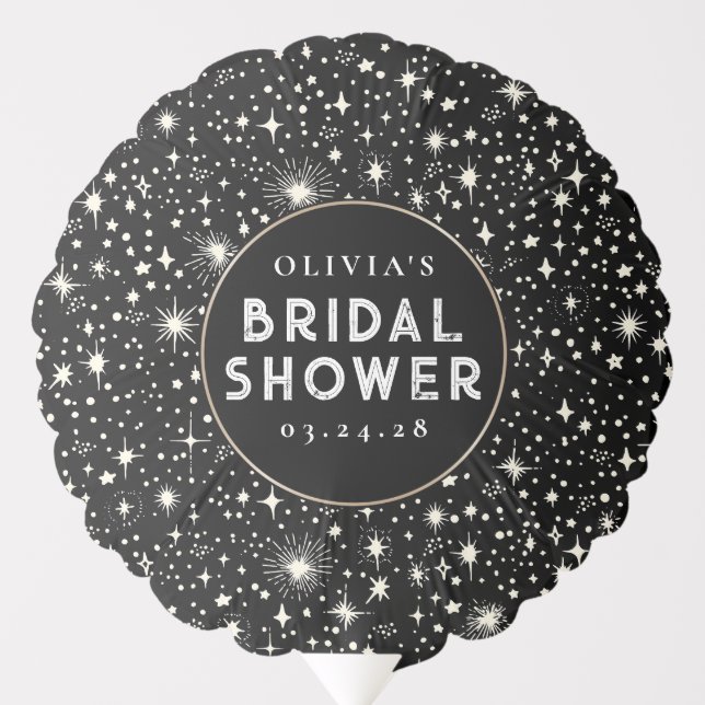 Celestial Mystical Starry Night Bridal Shower Balloon (Front)