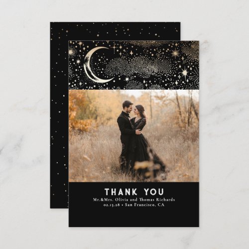 Celestial  Mystical Starry Night Thank You Photo