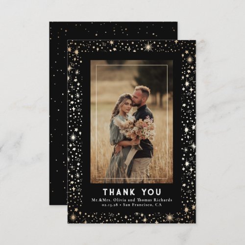 Celestial  Mystical Starry Night Thank You Photo