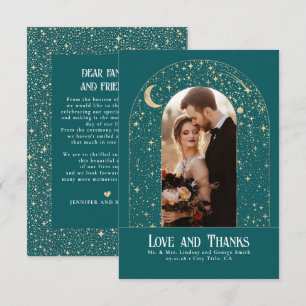 Celestial & Mystical Starry Night Thank You Photo Card