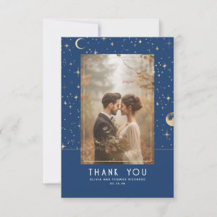 Celestial & Mystical Starry Night Thank You Photo Card