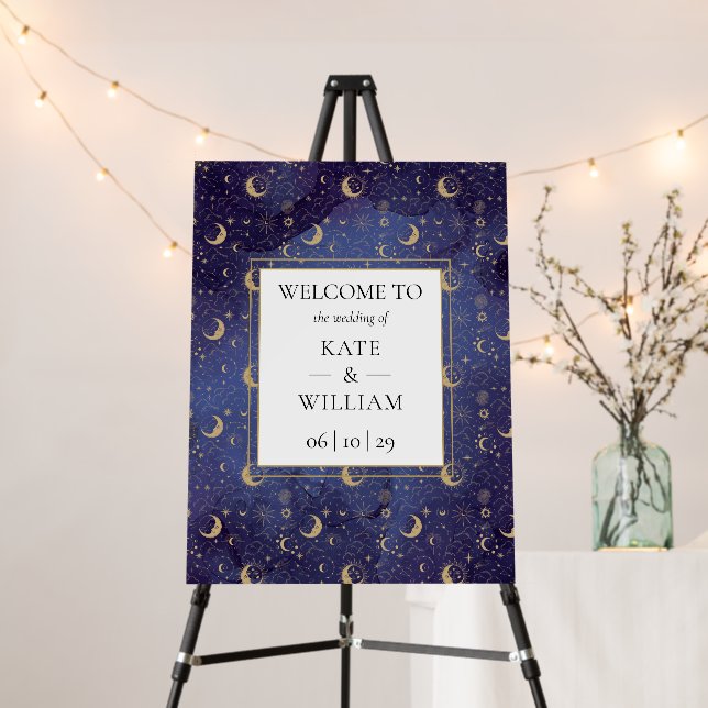 Celestial Mystical Wedding Welcome Sign (In Situ (Stand))