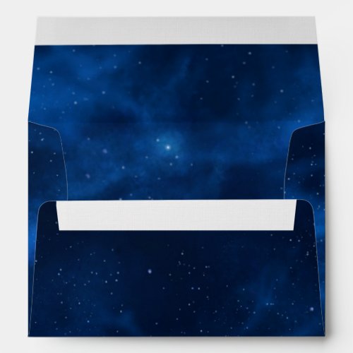 Celestial Navy Blue Galaxy Night Sky Envelope