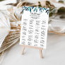 Celestial Navy Floral Alphabetical Seating Chart