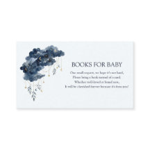Celestial Navy Watercolor Cloud Books for Baby