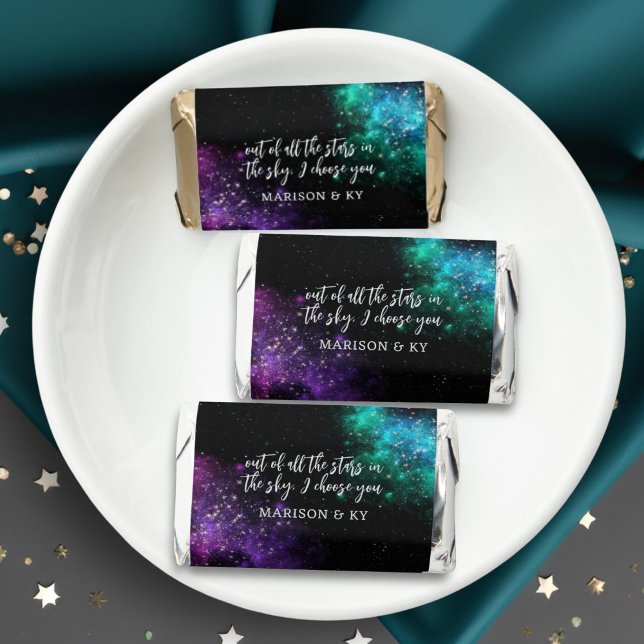 Celestial Nebula Starry Night Sky Wedding Hershey's Miniatures (Creator Uploaded)