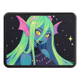 Celestial Neon Mermaid — Kawaii Cosmic Siren Vibes Hitch Cover