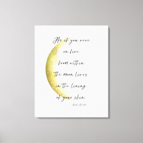 Celestial Neruda Poetry Stretched Canvas Print