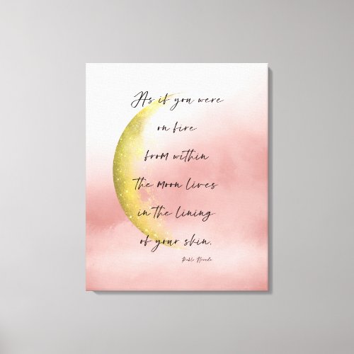 Celestial Neruda Poetry Stretched Canvas Print