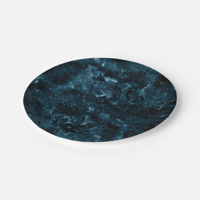 Celestial Nexus Galaxy Color Palette | Tidal Paper Plates (Angled)