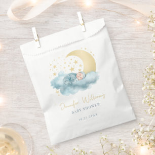 Celestial night baby shower candy favor bags