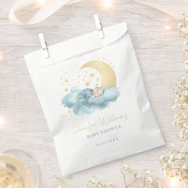 Celestial night baby shower candy favor bags (Clipped)