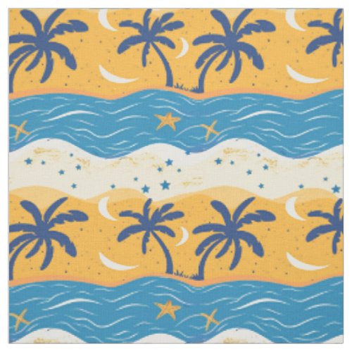 Celestial Night Beach Fabric