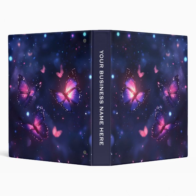 Celestial Night Butterfly Garden 3 Ring Binder (Background)