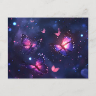 Celestial Night Butterfly Garden Announcement Postcard