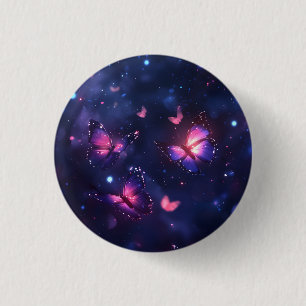 Celestial Night Butterfly Garden Button