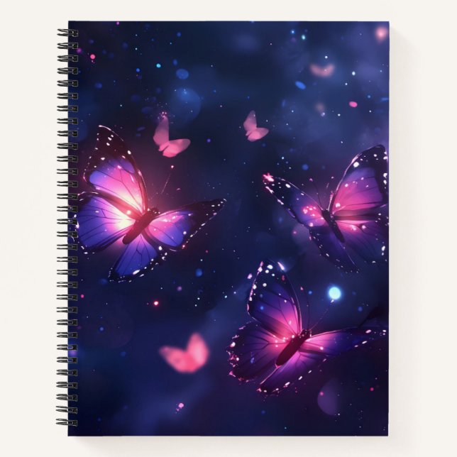 Celestial Night Butterfly Garden Notebook (Front)