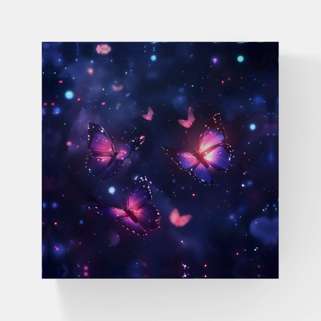 Celestial Night Butterfly Garden Paperweight (Front)