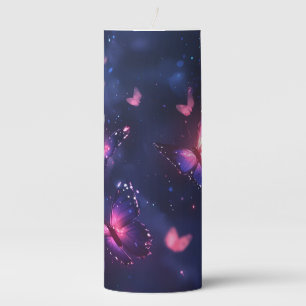 Celestial Night Butterfly Garden Pillar Candle