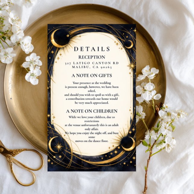 Celestial Night Garden Wedding Enclosure Card (Creator Uploaded)