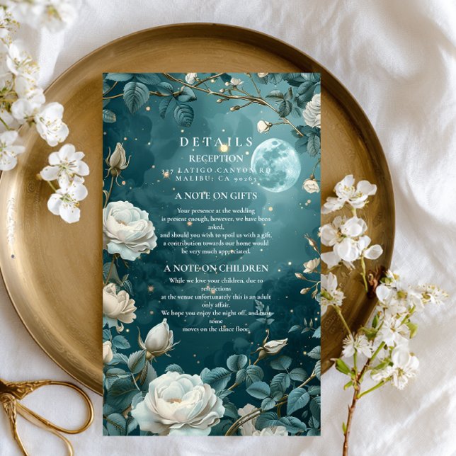 Celestial Night Garden Wedding Enclosure Card (Creator Uploaded)