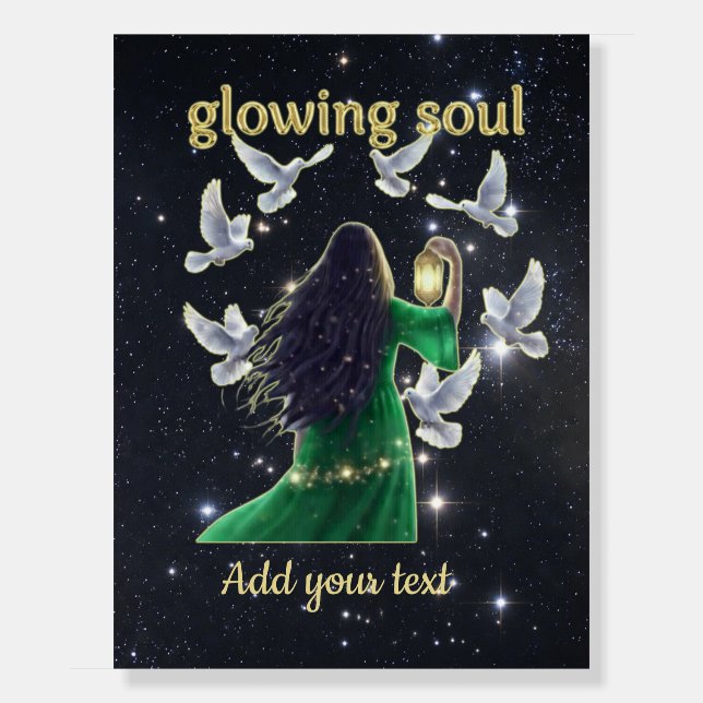 Celestial Night Sky And Galaxy Pattern Foam Board (Front)