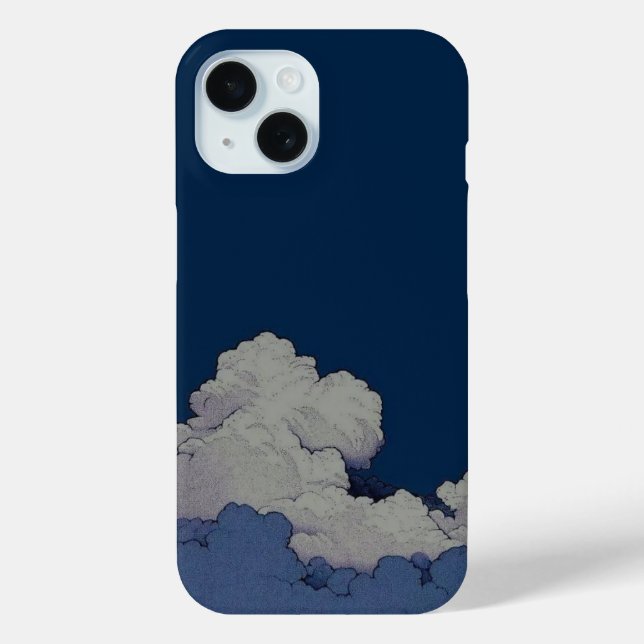 Celestial Night Sky & Clouds iPhone Case (Back)