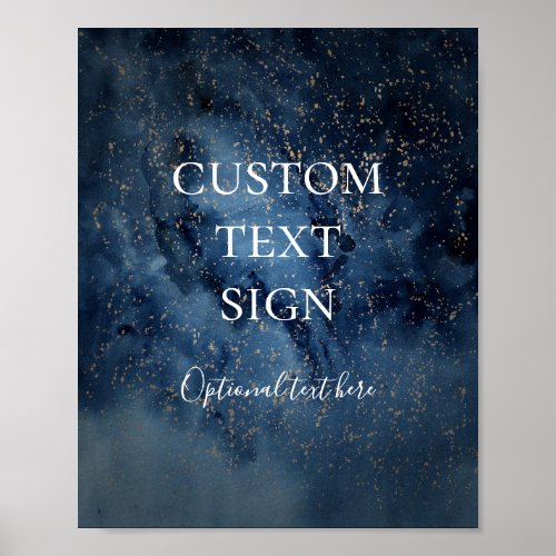 Celestial Night Sky  Gold Cards and Gifts Custom Poster