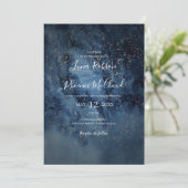 Celestial Night Sky | Gold Casual Wedding  Invitation (Standing Front)