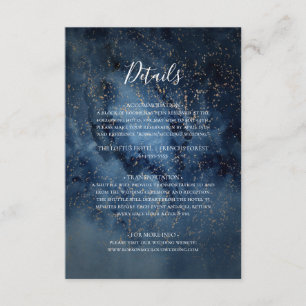 Celestial Night Sky Gold Details Enclosure Card